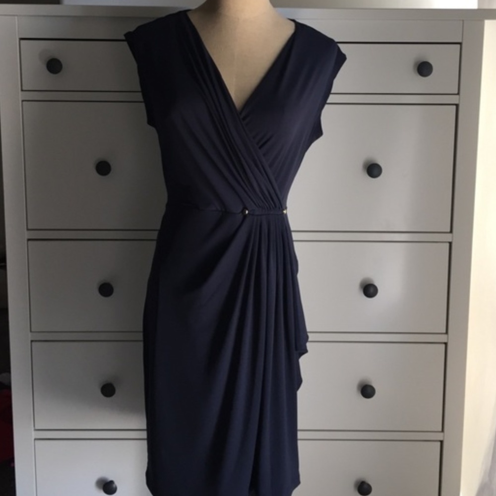 Michael Kors Navy Blue Wrap Dress